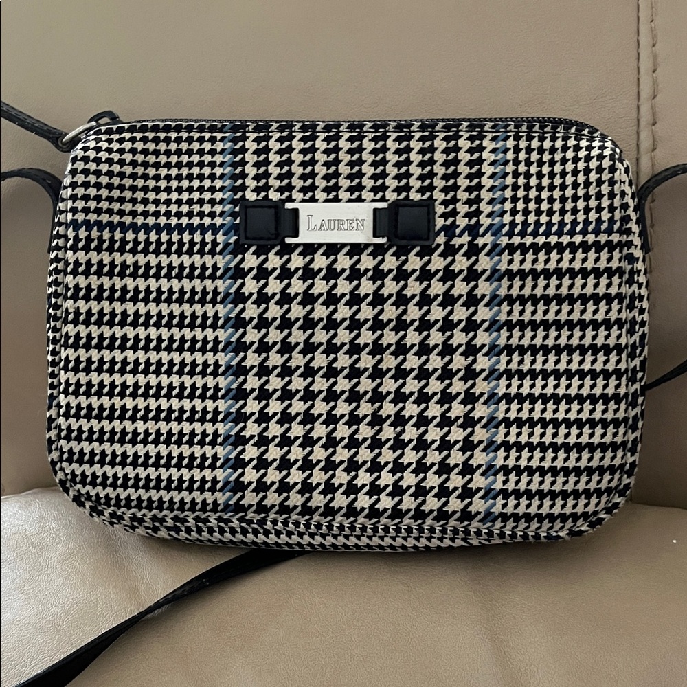 Lauren Houndstooth Crossbody Bag